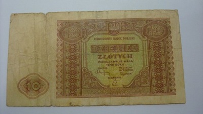 Banknot 10 złotych 1946 stan 5