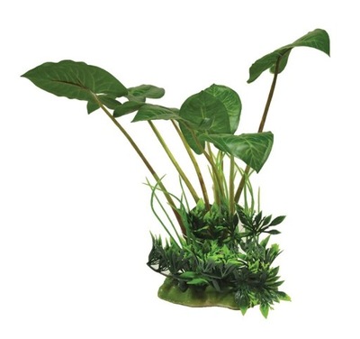 Sztuczna roślina stojąca wystrój terrarium 23 cm