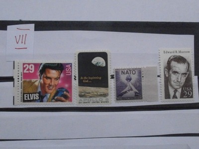 USA - zestaw VII - 4 znaczki - czyste **