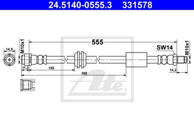 CABLE DE FRENADO ELÁSTICO 24.5140-0555.3  