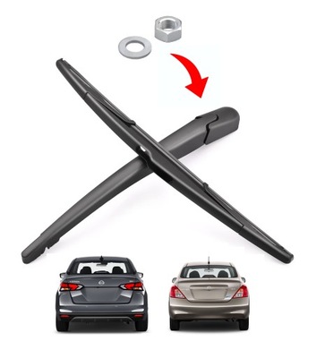 Важіль + двірник задня пластиковий nissan versa фото №1