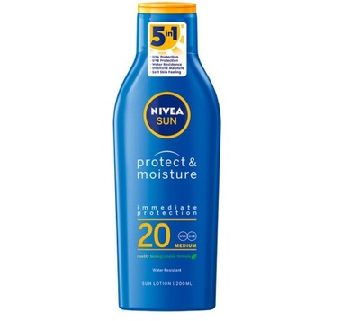 KREM NIVEA Sun Protect & Moisture nawilżający balsam do opalania spf 20