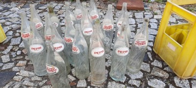 Stara szklana butelka pepsi 1l PRL