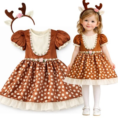 STRÓJ SUKIENKA JELONEK KOSTIUM JELONKA OPASKA KARNAWAŁ 92/104