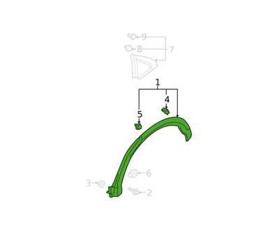 Молдинг крыла задняя mitsubishi eclipse cross 18- фото №1