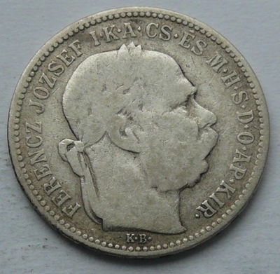 WĘGRY - 1 korona 1895 r. - Franciszek Józef I - srebro Ag