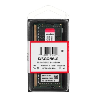 KINGSTON DDR4 SODIMM 32GB 0MHz CL22 2Rx8