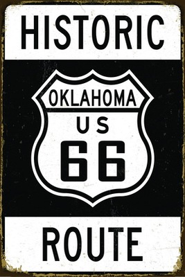 PLACA DISEÑO PLACA HISTORY OKLAHOMA ROUTE 66  