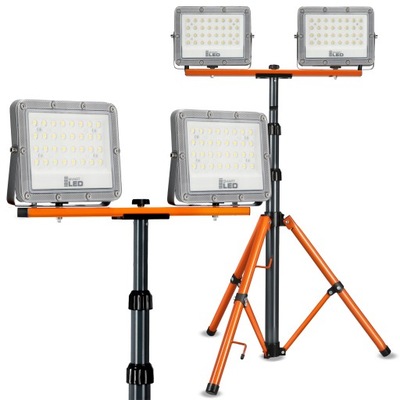 HALOGENAS NASWIETLACZ LED 2X 50W + STATYW BUDOWLANY 