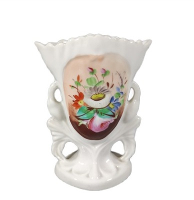 Antyczny ręcznie malowany wazon Biedermeier