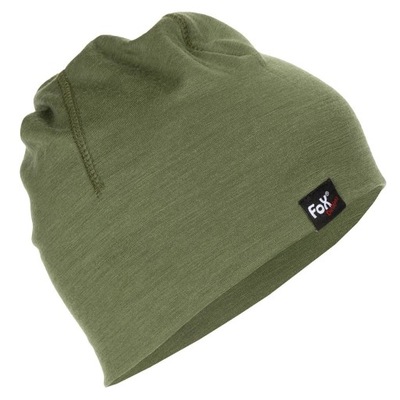 MFH Czapka Outdoor Wełna Merino 2-warstwowa OLIVE