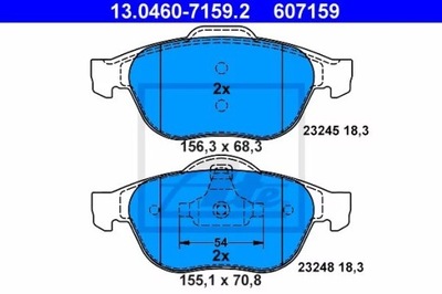 13.0460-7159.2 ZAPATAS HAM.PRZOD RENAULT ESPACE 02-  