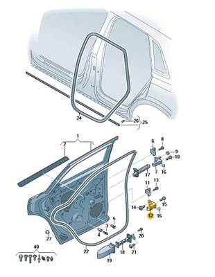 НОВЫЕ ОРИГИНАЛЬНЫЕ AUDI OE POŁÓWKA ЗАВЕСЫ ДВЕРЬ НИЖНЯЯ ЧАСТЬ 8V5833403C