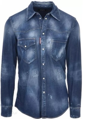 DSQUARED2 luksusowa męska koszula jeansowa ITALY IT52/XL
