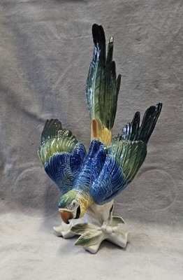 Figura porcelanowa Papuga Karl Ens po 1919 r 36 cm