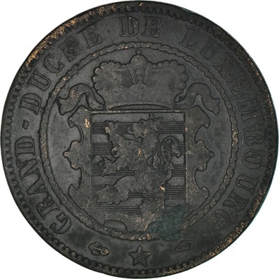 Moneta, Luksemburg, William III, 10 Centimes, 1855