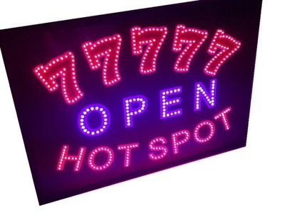 Reklama diodowa 77777 OPEN HOT SPOT 91x61 cm LED