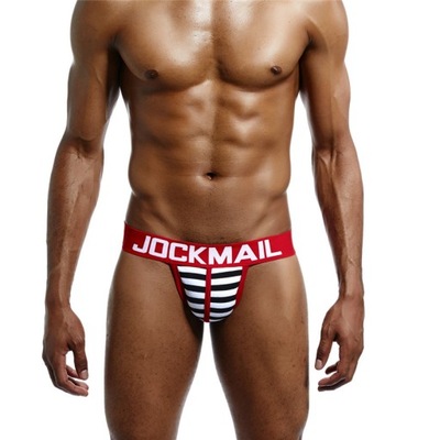 PUMP JOCKMAIL JOCKSTRAP M CZERWONY STRIPES GYM