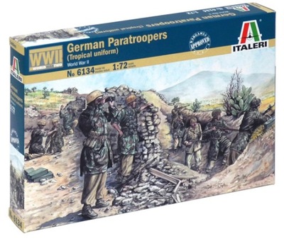 Italeri 6134 German IIWW Paratroopers with Tropical Uniform Figure 1/72