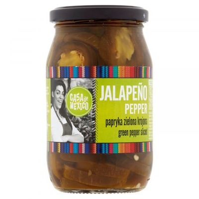 Papryka zielona Jalapeno krojona 340 g Casa De Mexico