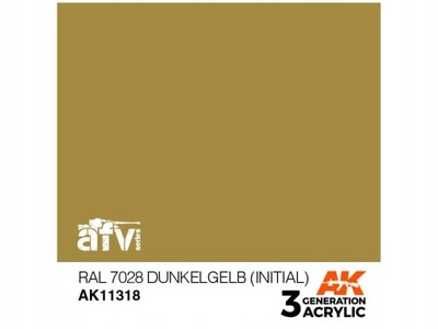 Farba akrylowa RAL7028 Dunkelgelb initial AK11318 AK Interactive