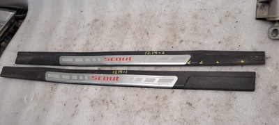 Молдинг накладки порог левая правая пороговые skoda octavia ii scout фото №1