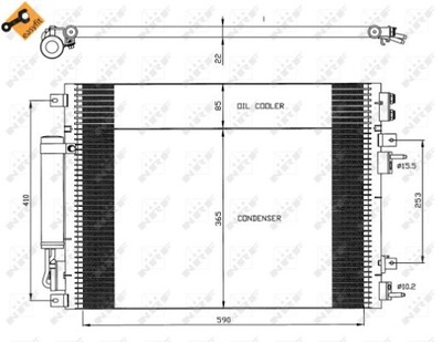 RADUADOR DE ACONDICIONADOR NRF 35626  