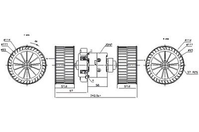 NISSENS MOTOR SOPLADORES 24V Z WIATRAKIEM OD NR EJES 028494 MERCEDES  