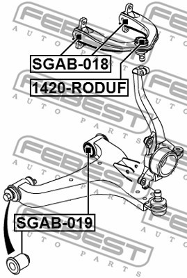 FEBEST SGAB-018/FBS САЙЛЕНТБЛОК WAH. ПЕРЕДНЯЯ, GORA