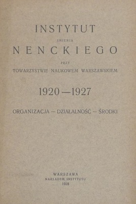 INSTYTUT NENCKIEGO 1920-1927