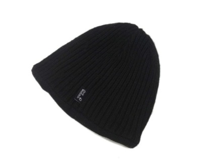 JACK WOLFSKIN Męska Czarna Czapka Zimowa Beanie Logo