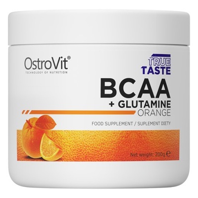 OstroVit BCAA Glutamina 200 g pomarańczowy