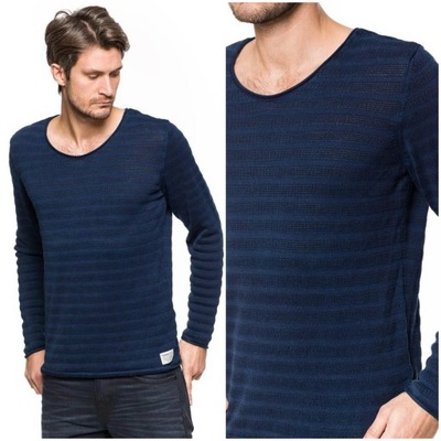 TOM TAILOR INDIGO MĘSKI SWETER REGULAR FIT ___ M