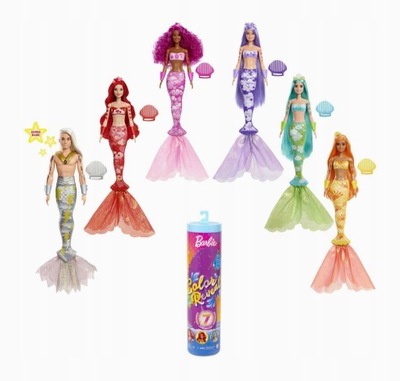 Lalka Barbie Mattel Color Reveal Kolorowa Syrenka