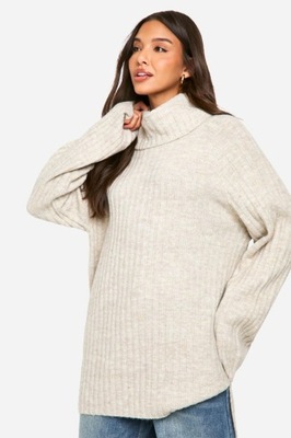 BOOHOO PRĄŻKOWANY SWETER GOLF P7Z B18__S