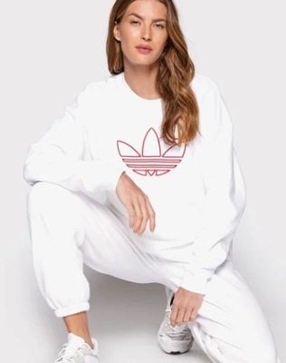 ADIDAS BLUZA DAMSKA BIAŁA LOGO BAWEŁNIANA 36 1VAG