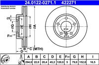 ATE DISCO DE FRENADO PARTE DELANTERA 294X22 V MINI COOPER D 10-/D 12-/SD 10-  