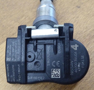 SENSOR DE PRESIÓN TPMS S180052048E 433MHZ NISSAN JUEGO QASHQAI MICR [33A]  