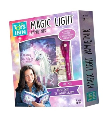 PAMIĘTNIK ZE ŚWIATEŁKAMI MAGIC LIGHT UNICORN STN..