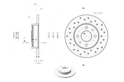 ГАЛЬМІВНІ ДИСКИ ГАЛЬМІВНІ BREMBO 51885456 5741447 15084V BV