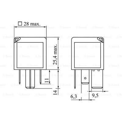 РЕЛЕ, PRĄD РОБОТИ BOSCH 0 986 332 001