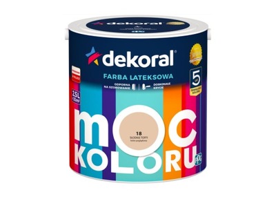 Farba Moc Koloru Słodkie Toffi 2,5L DEKORAL