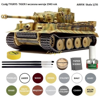 Model plastikowego czołgu do sklejania TIGER I Tank CzołgTygrys 1:35 zestaw