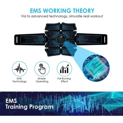 Eletroesticulador EMS stymulator mięśni brzucha masażer elektryczny elektro