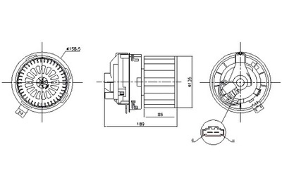 NISSENS VENTILADOR SOPLADORES INTERIOR NISSENS 87358 DACIA SANDERO 0 9  