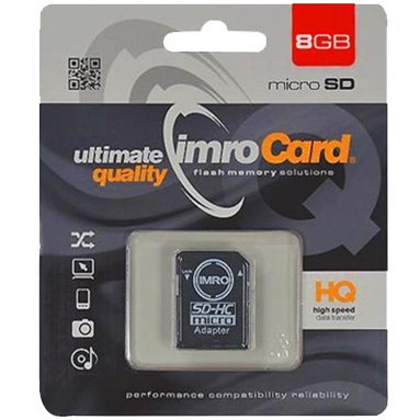 Karta pamięci 8GB Imro micro-SDHC CL10 ADAPTER SD