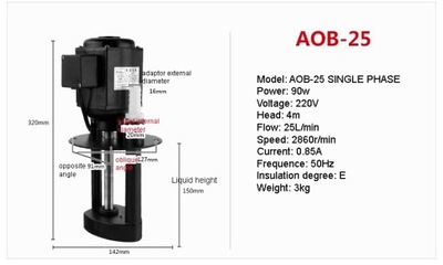 AOB25 220V HZ WYSOKOWYDAJNA OBRABIARKA НАСОС SZLIF