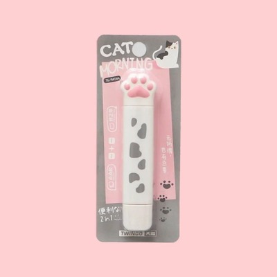 5M*5mm Kawaii Cartoon Cat Paw Correction Tape Eraser With Double Sided