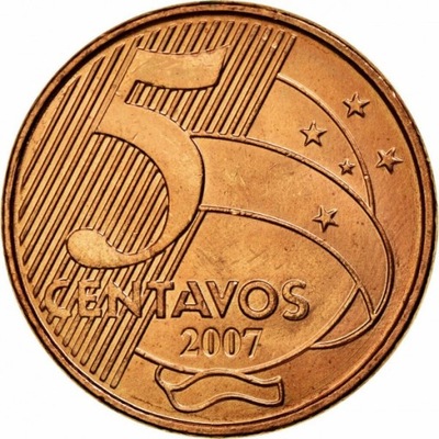 Brazylia 5 centavos 2007 mennicza