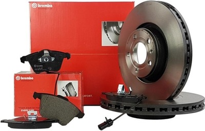 BREMBO DISCOS + ZAPATAS PARTE DELANTERA AUDI A6 C6 A8 D3 321MM  